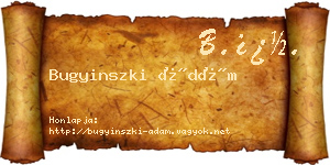 Bugyinszki Ádám névjegykártya
